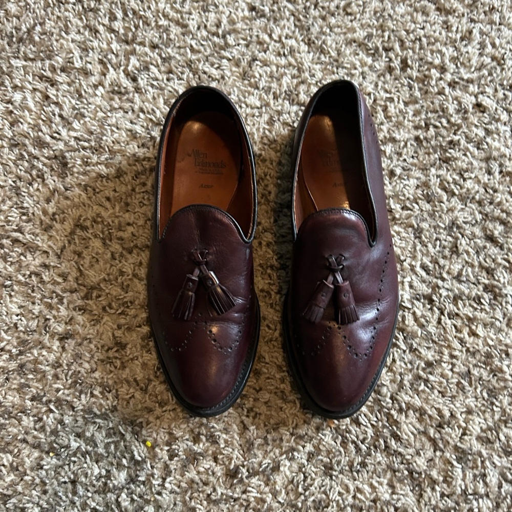 Allen Edmonds Astor Burgundy Tassel Loafers